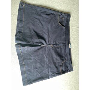 Terra & Sky Womens Plus Size 4X Denim Shorts With Tummy Control & Stretch